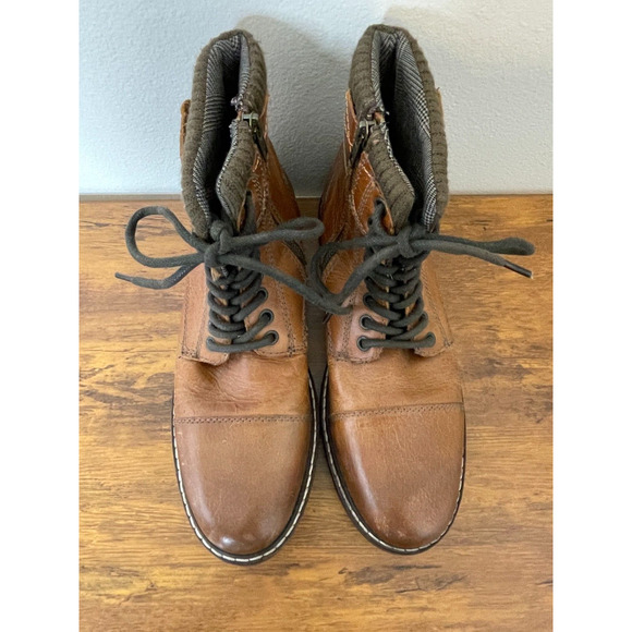 Crevo Camden Brown Leather Men's Boots - Picture 8 of 10